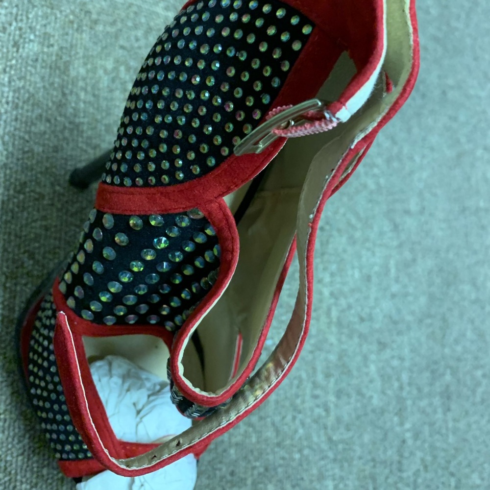 Red and Black Sparkling Stiletto